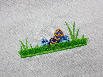 Peeking Easter Bunny hiding Eggs – Sizes 4" 4.5" 5" 5.5" 6" 7" Digital Embroidery File | Artapli