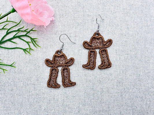 Cowboy Hat and Boots Earrings – Instant Download | Artapli