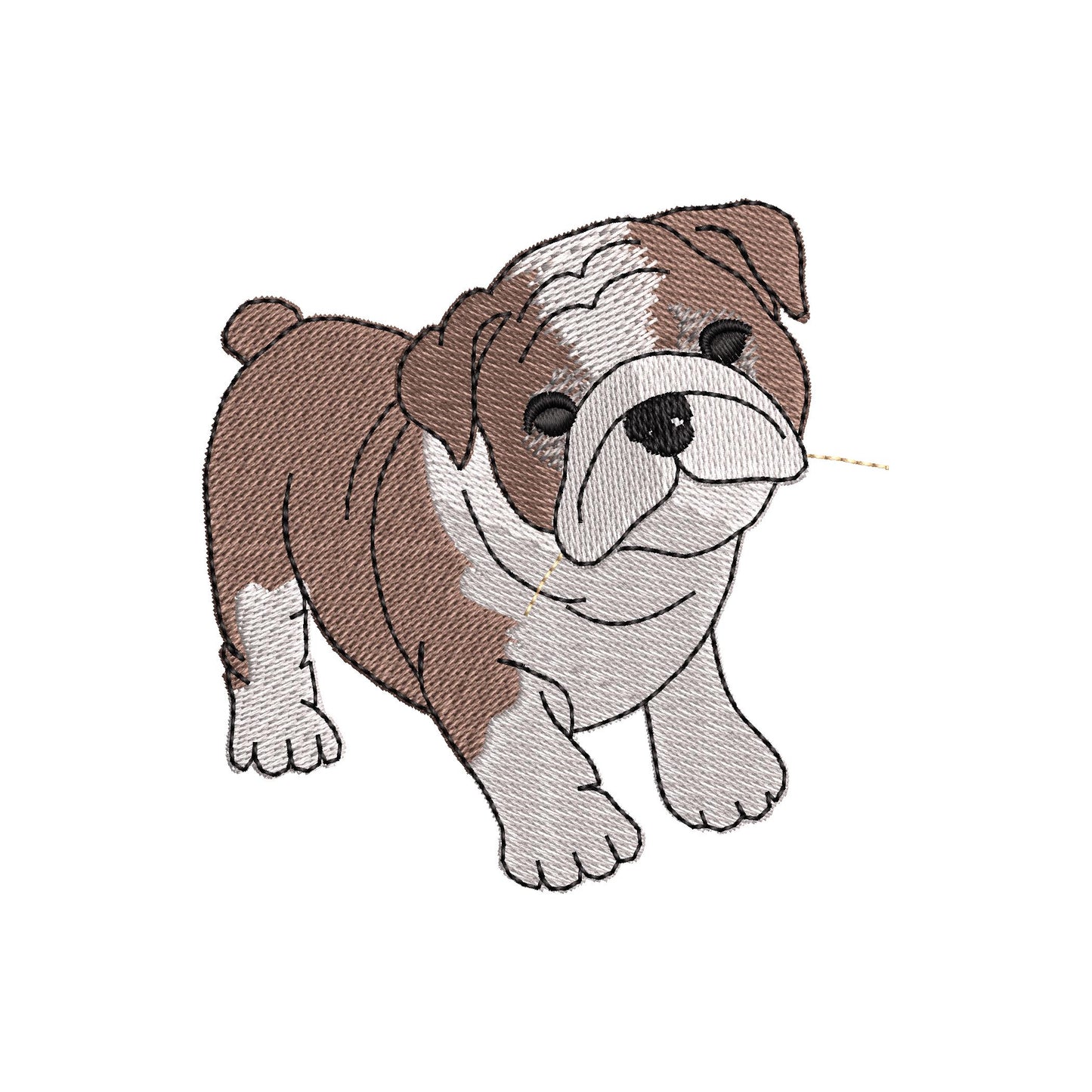 Lovely playing Bulldog Puppy Dog Mama kitchen dish towel pet animal kids machine embroidery designs ITH