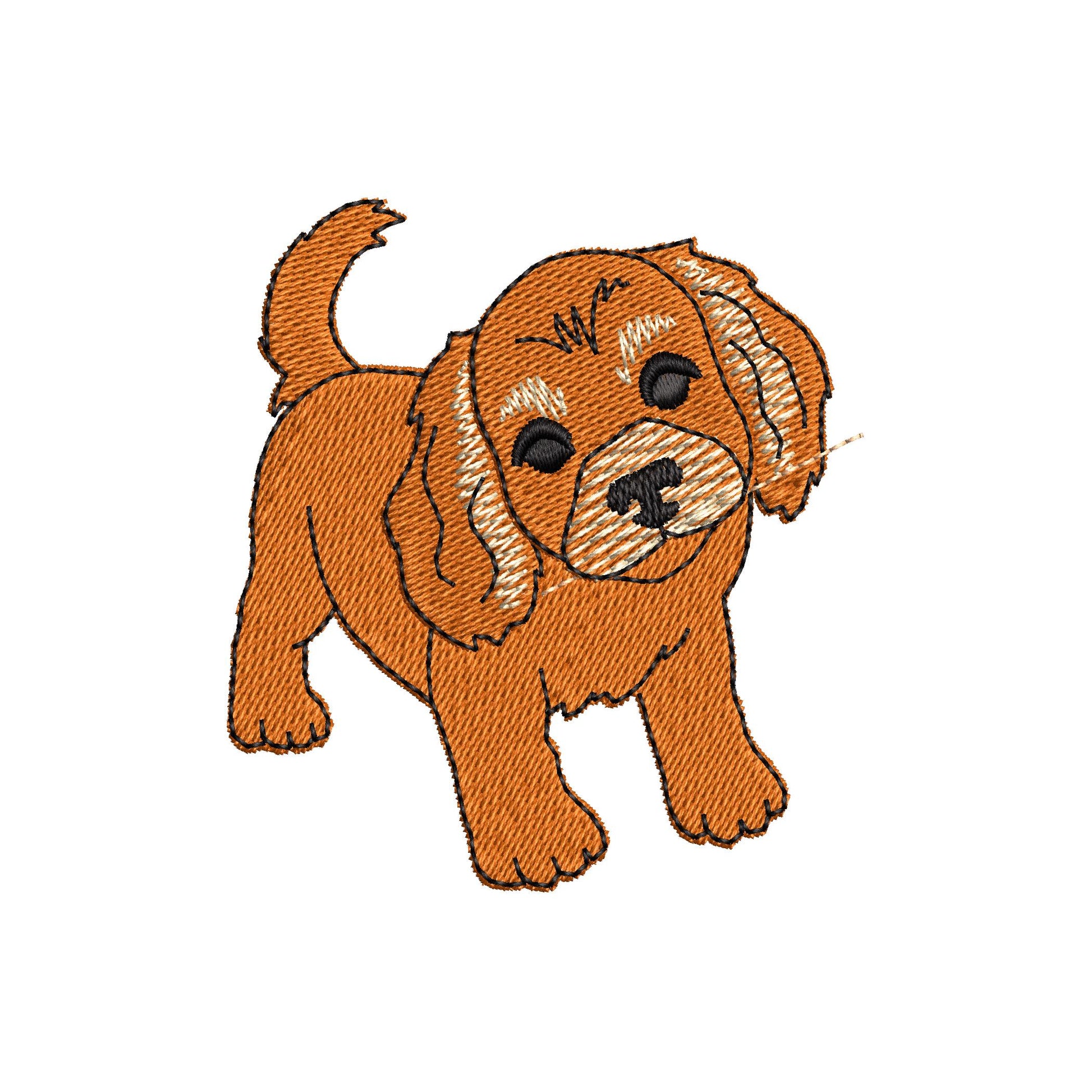 Lovely playing Cooker Spaniel Puppy Dog kitchen dish towel pet animal kids machine embroidery designs ITH
