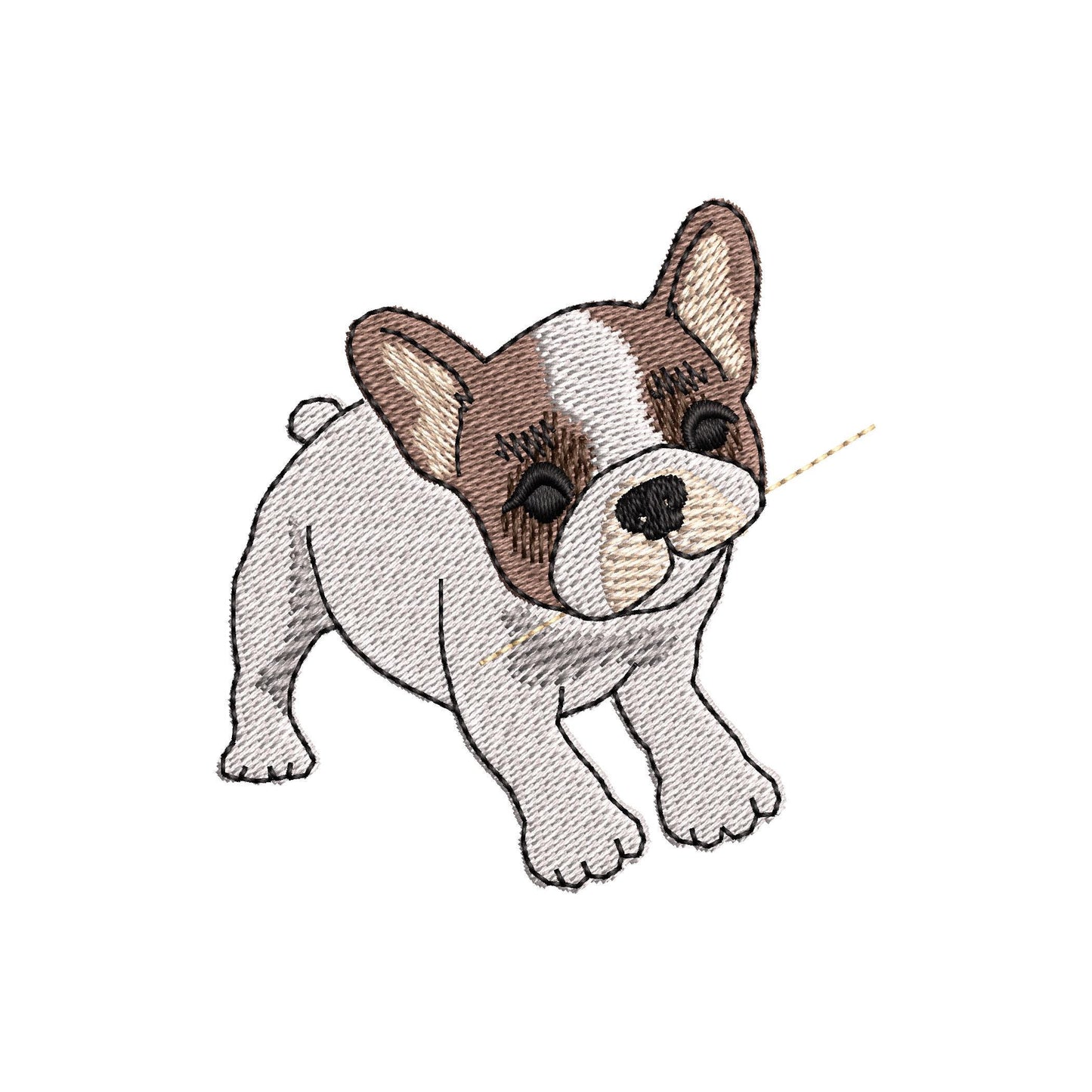 Lovely playing French Bulldog Puppy Dog kitchen dish towel pet animal kids machine embroidery designs ITH