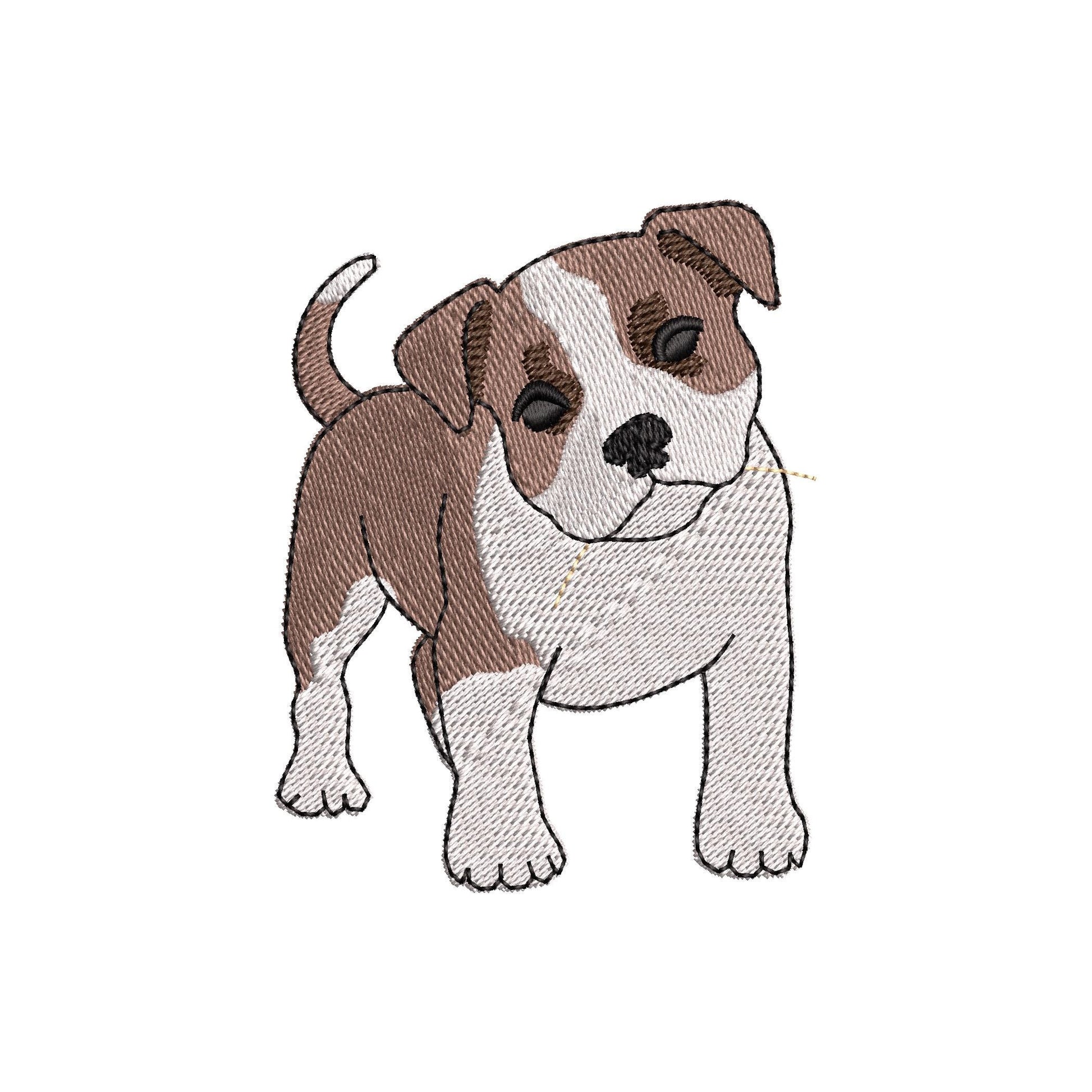 Lovely playing Pitbull Puppy Dog Mama kitchen dish towel pet animal kids machine embroidery designs ITH