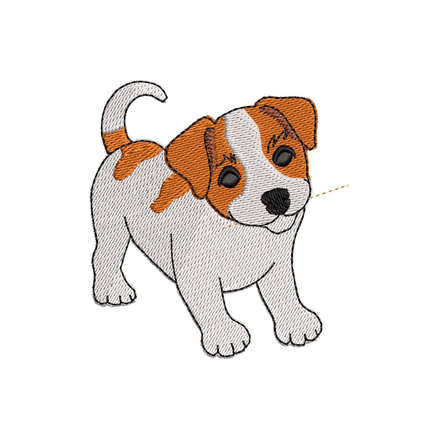 Lovely playing Jack Russel Puppy Dog kitchen dish towel pet animal kids machine embroidery designs ITH