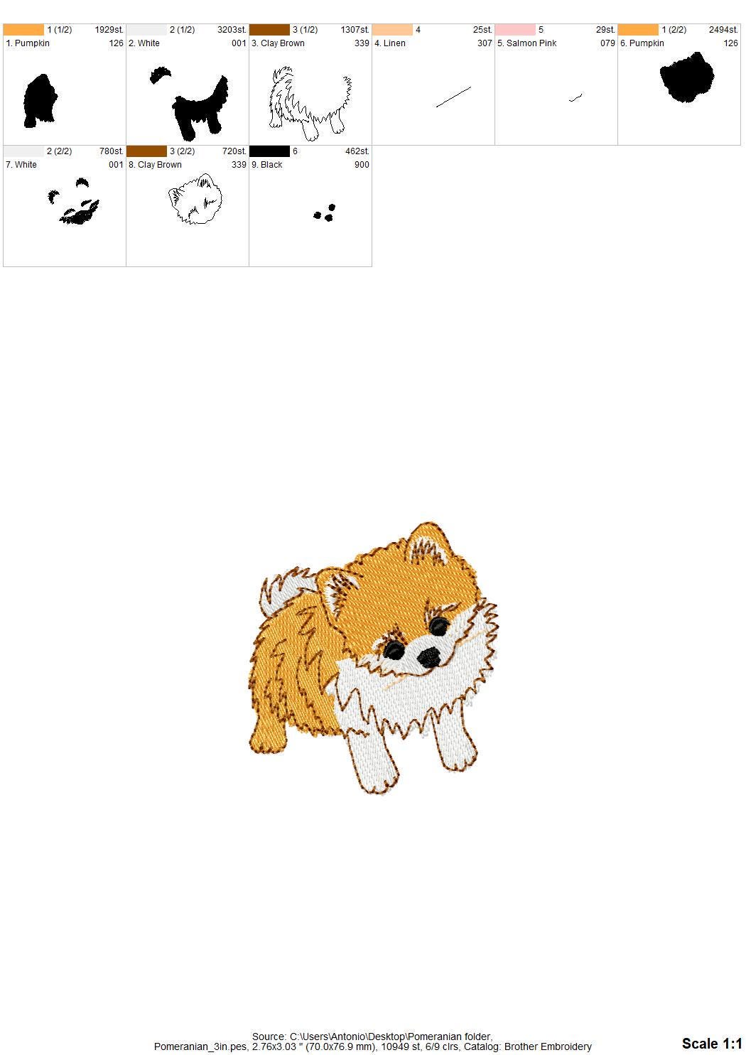 Lovely playing Pomeranian Puppy Dog kitchen dish towel pet animal kids machine embroidery designs ITH