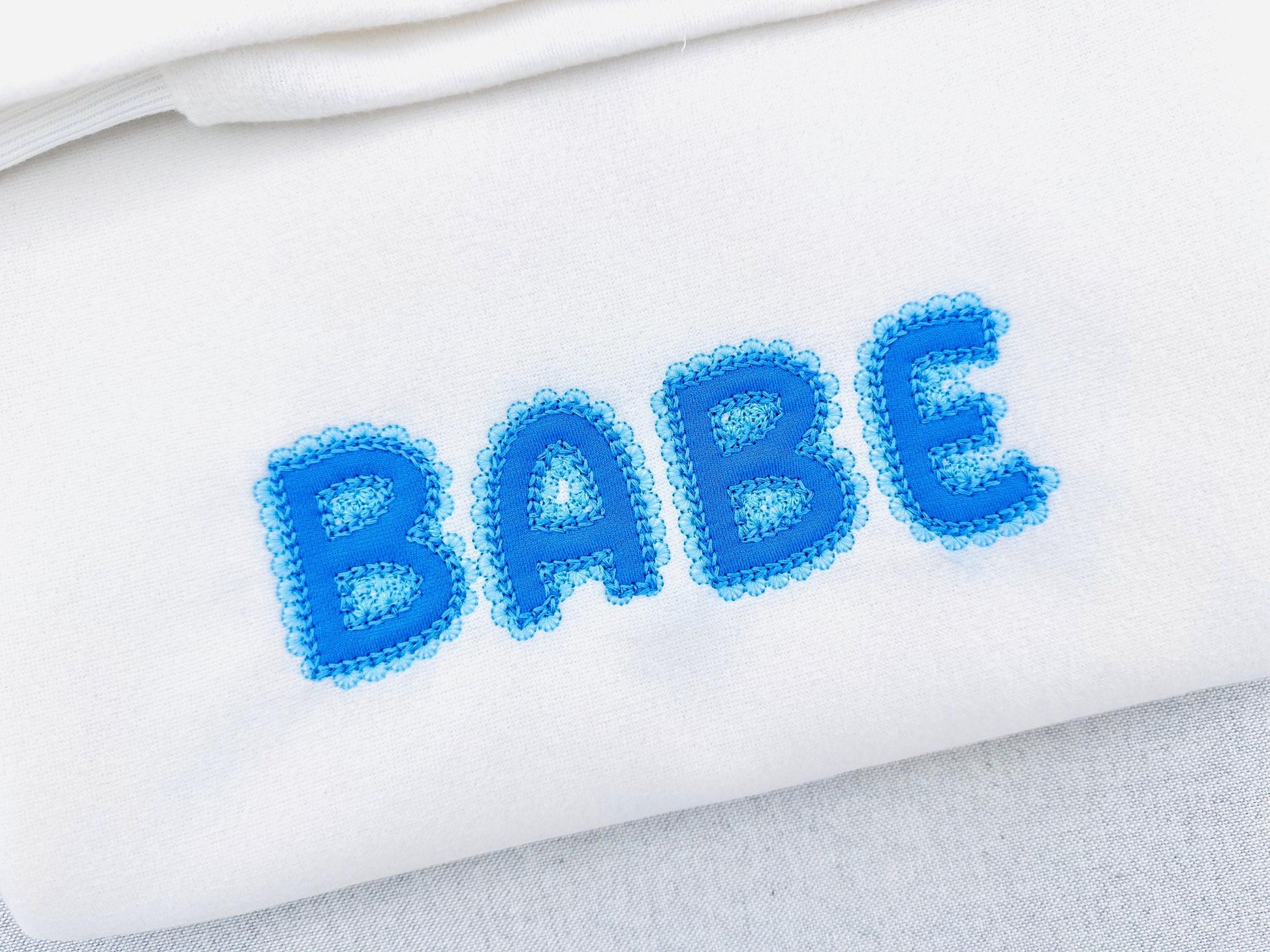 Lace Edge applique Chain stitch outline – Sizes 1.7" 2.4" 2.9" 4.3" 4" 5" Digital Embroidery File | Artapli