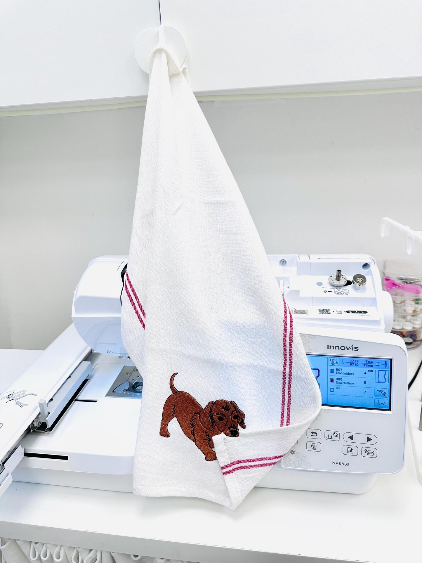 Playing Dachshund Puppy – Kids embroidery design instant download by Artapli