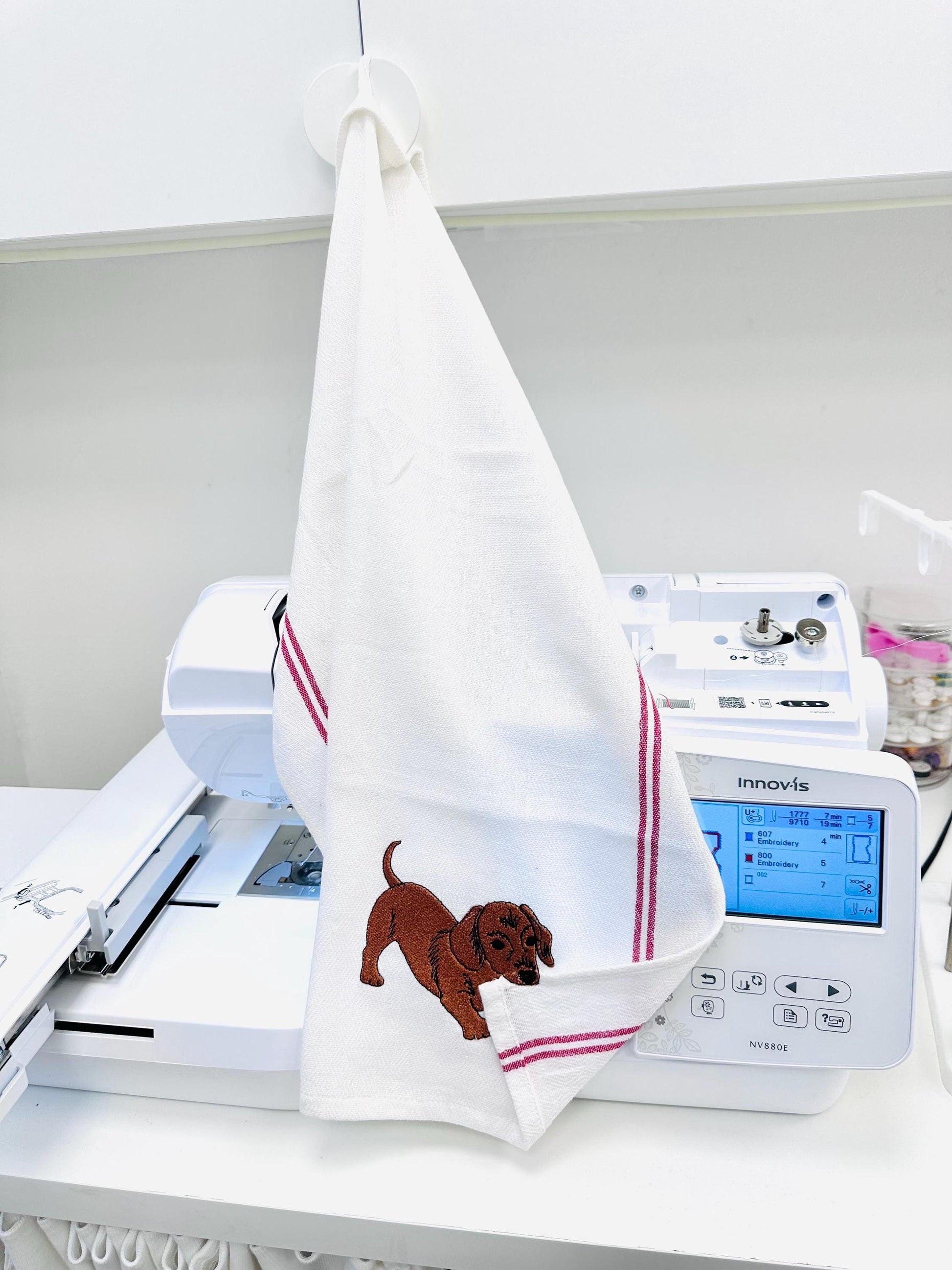 Playing Dachshund Puppy – Kids embroidery design instant download by Artapli