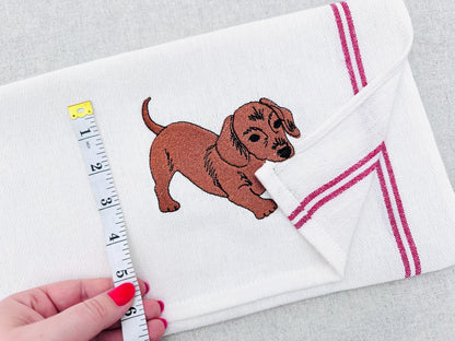 Playing Dachshund Puppy – Dog digital embroidery pattern by Artapli