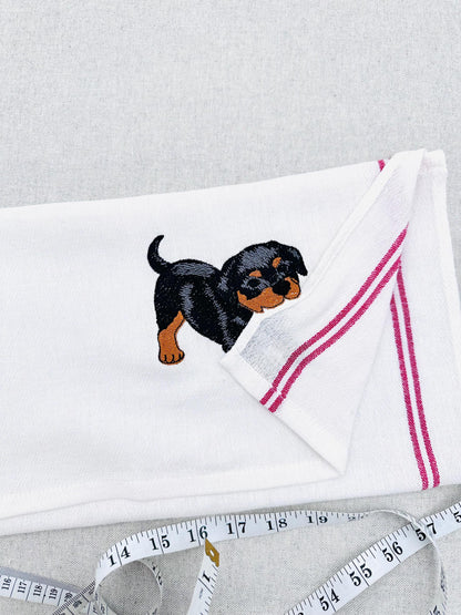 Playing Rottweiler Puppy – In-the-Hoop embroidery pattern by Artapli