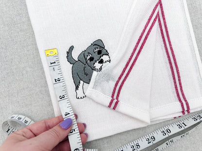 Lovely playing Husky Puppy Dog Mama kitchen dish towel pet animal kids machine embroidery designs ITH