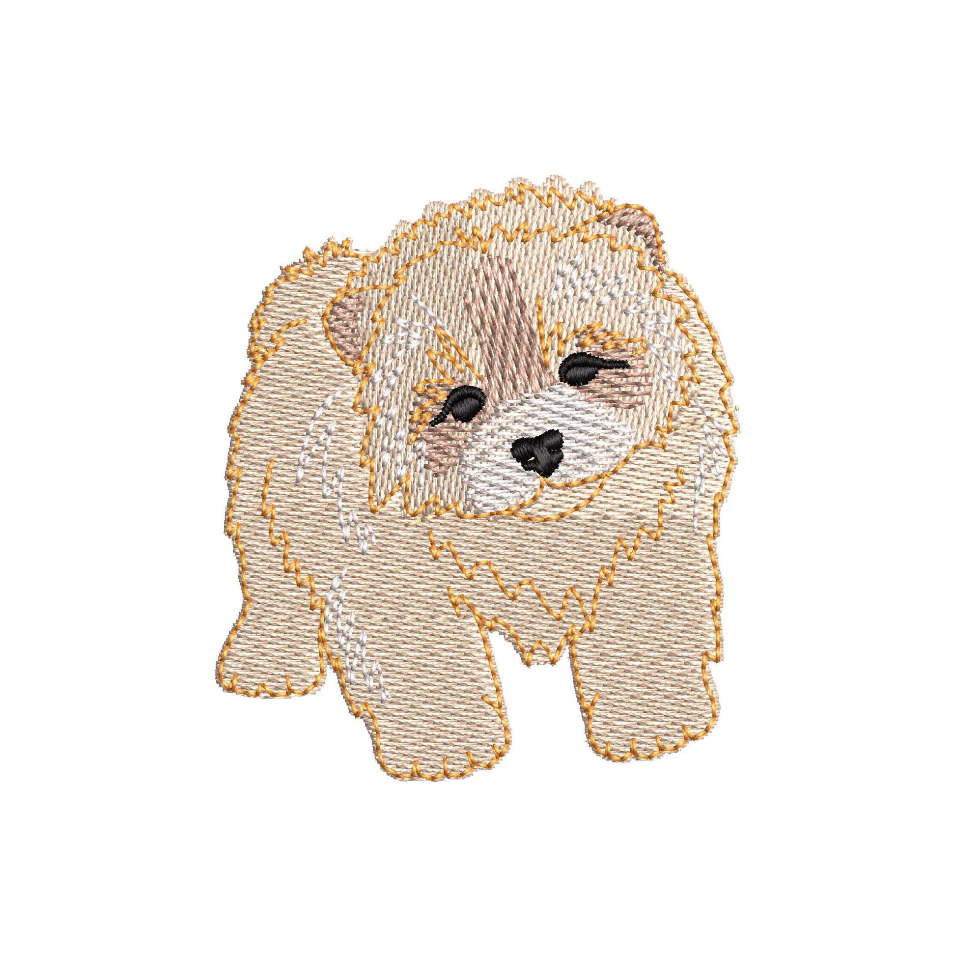 Cute Playing Little Chow Chow Puppy Dog Mama kitchen dish towel pet animal kids machine embroidery designs ITH project simply in the hoop