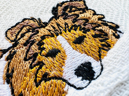 Cute Playing Sheltie Puppy Dog Shetland Sheepdog kitchen dish towel animal kids machine embroidery designs ITH