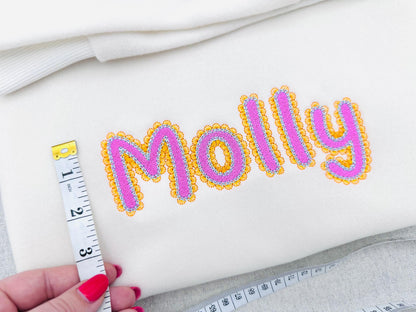 Lace Edge FONT Fill Stitch Bubbly Alphabet Monogram girly fancy font machine embroidery designs