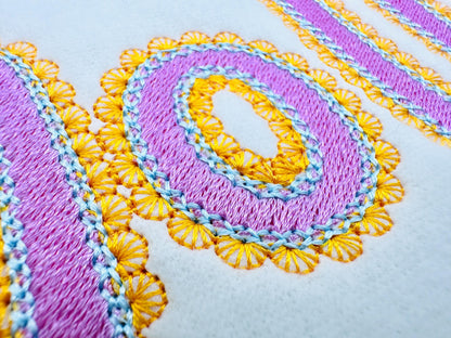 Lace Edge FONT Fill Stitch Bubbly Alphabet Monogram girly fancy font machine embroidery designs