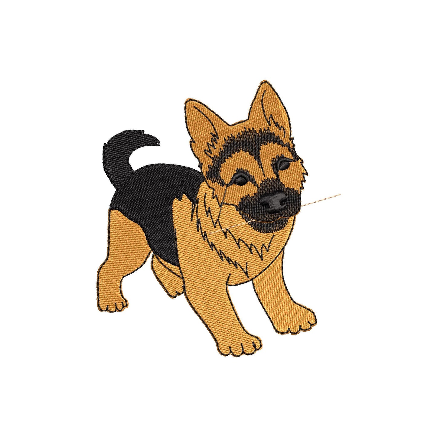 Cute Playing German Shepherd Puppy Dog Mama kitchen dish towel pet animal kids machine embroidery designs ITH
