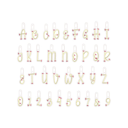 Fringe Rope Tassel Eyelet and Key Fob Snap Tab Monogram in the hoop ITH keychain machine embroidery designs