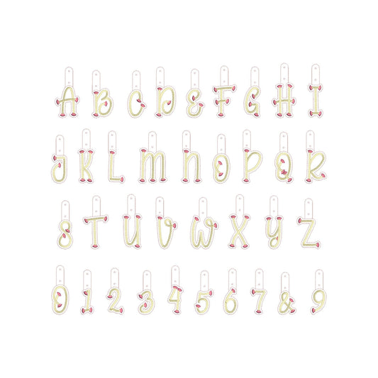 Fringe Rope Tassel Eyelet and Key Fob Snap Tab Monogram in the hoop ITH keychain machine embroidery designs