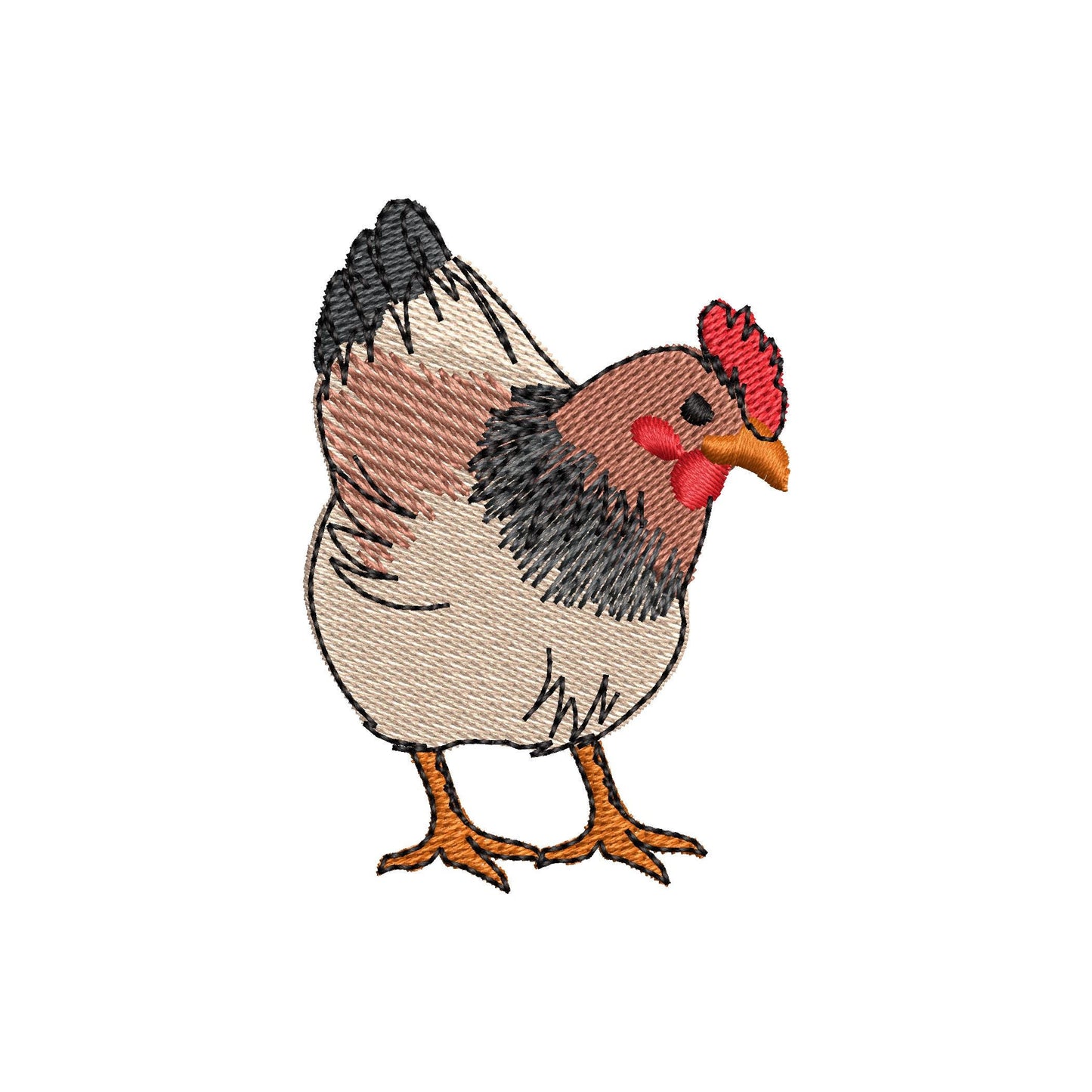 Cute Playing Chicken Animal Thief kitchen dish towel Farm bird Chicken Mama machine embroidery designs ITH