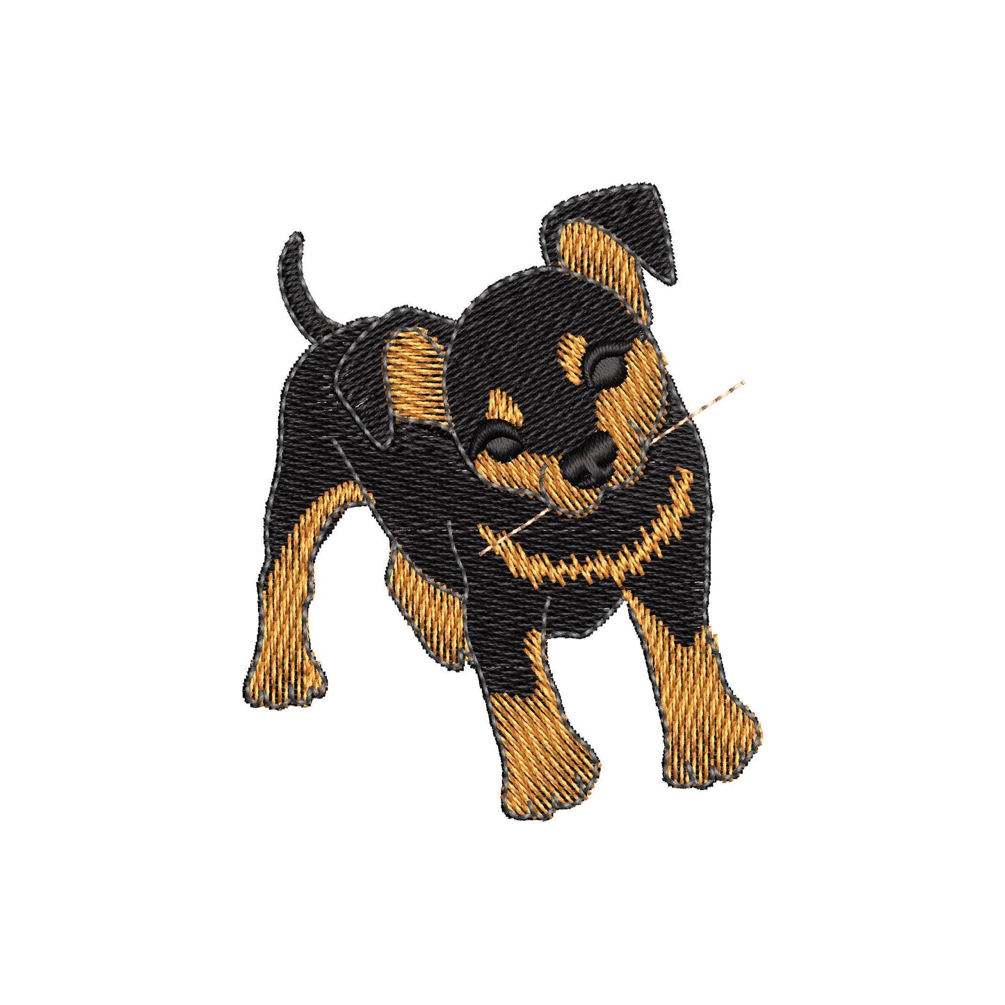 Playing Miniature Pinscher Puppy Dog Mama kitchen dish towel pet animal thief machine embroidery designs ITH