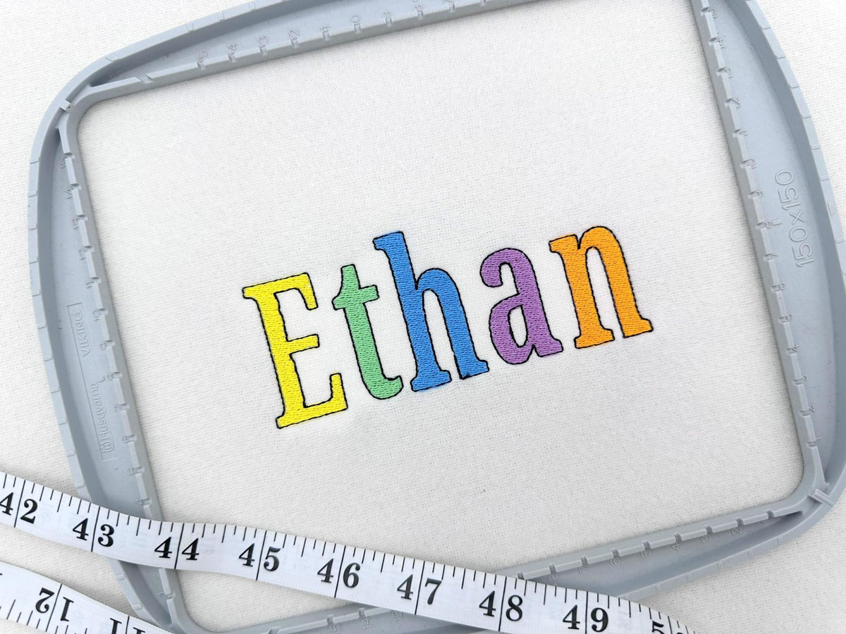 Fill Stitch Block Font Ronny