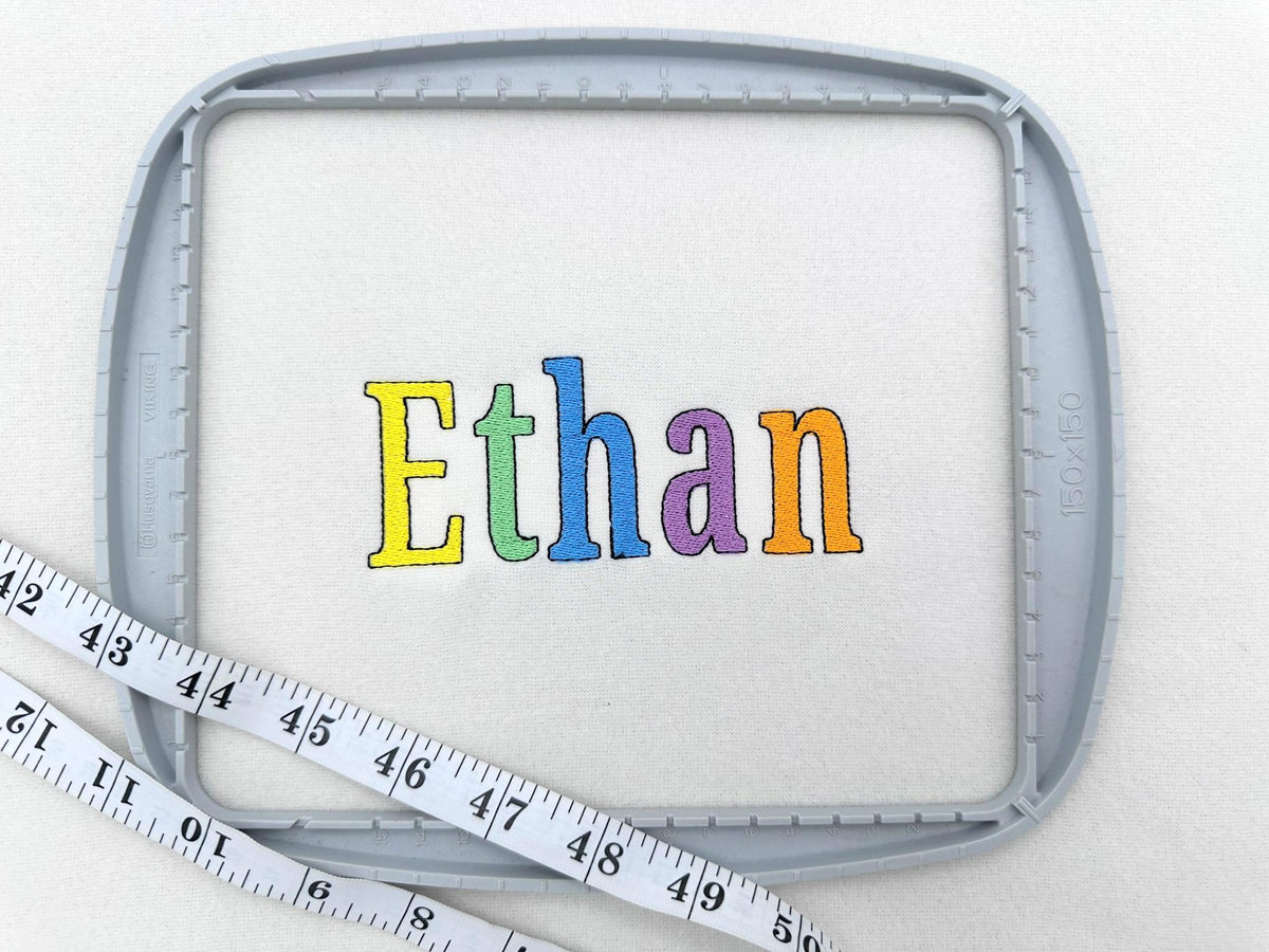 Fill Stitch Block Font Ronny