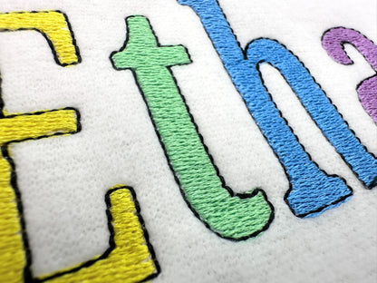 Fill Stitch Block Font Ronny
