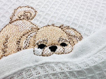 Lovely Playing Little Pekingese Puppy Dog Mama kitchen dish towel animal pet thief machine embroidery designs ITH