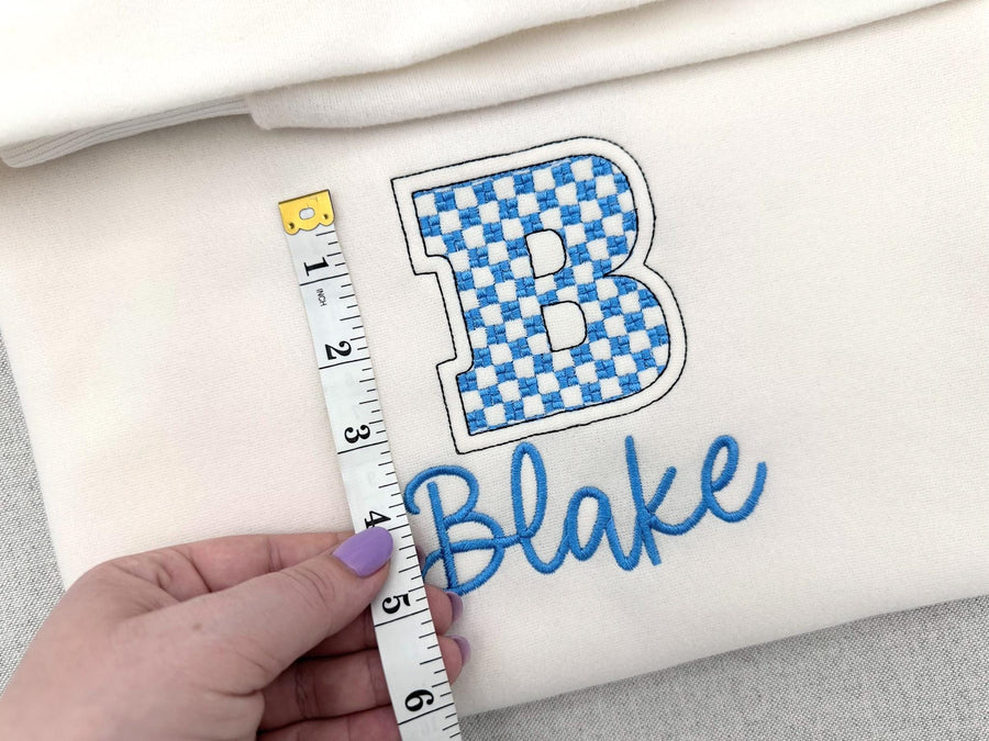 Big Outline Checkered Font