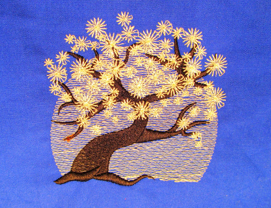 Magic Tree of Life Moon Sakura Glow in the dark special thread machine embroidery designs