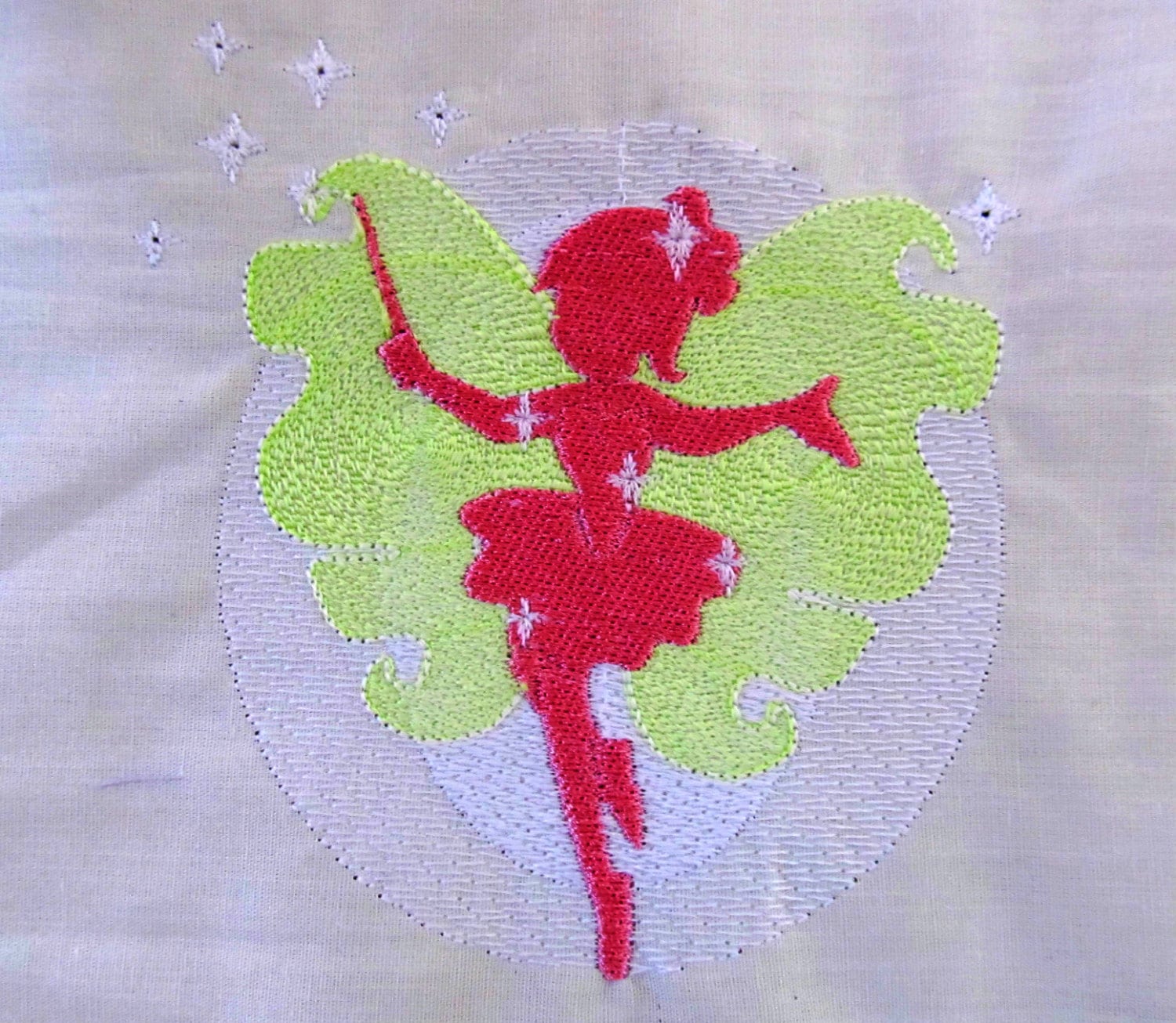 Magic Fairy Little Girl Glow in the dark special thread machine embroidery designs