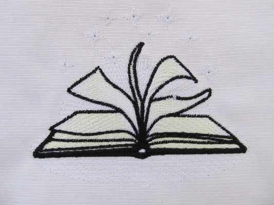 Magic Fairytale Book Glow in the dark special thread machine embroidery designs reading kids