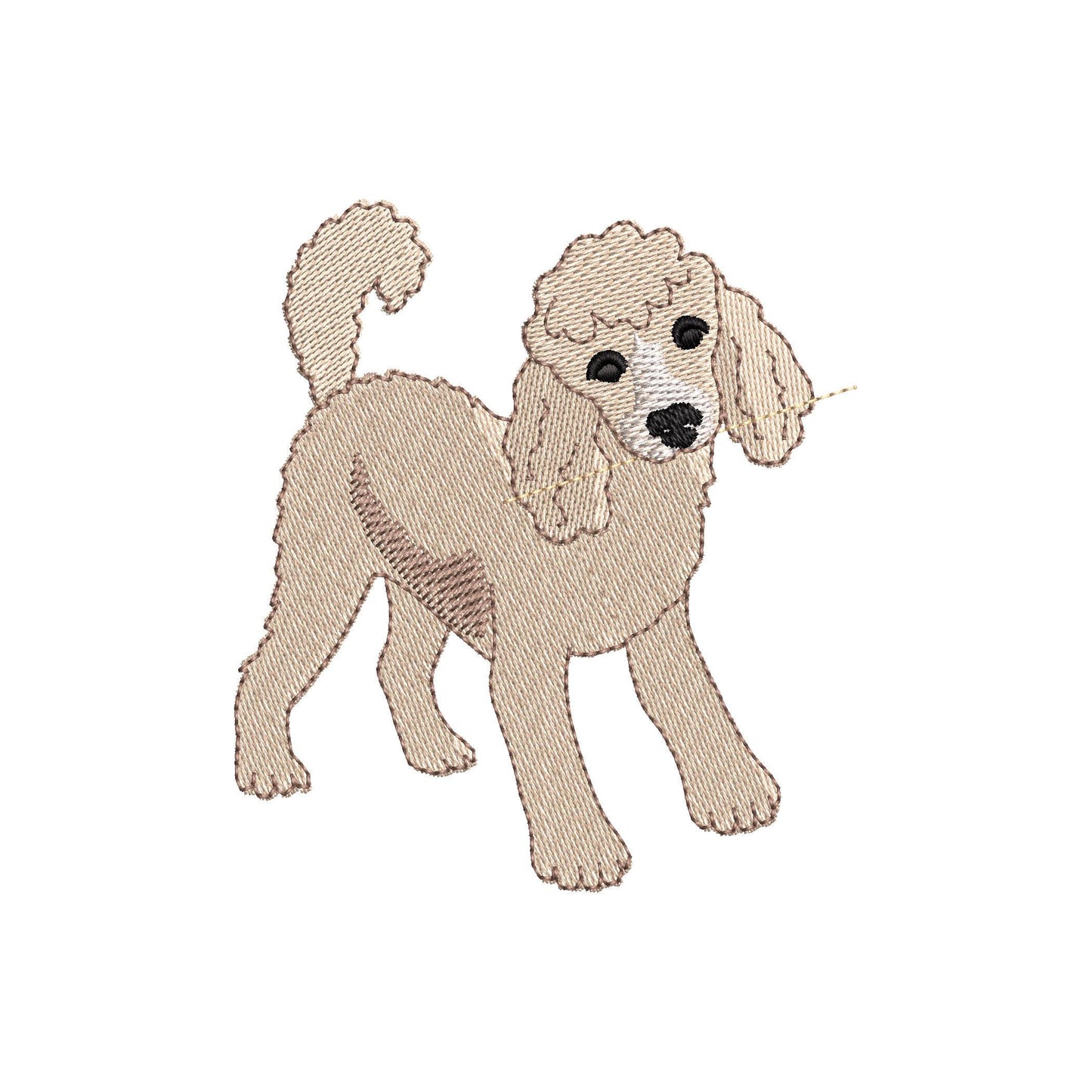 Playing Classic Poodle Puppy Dog Mama kitchen dish towel pet animal kids machine embroidery designs ITH