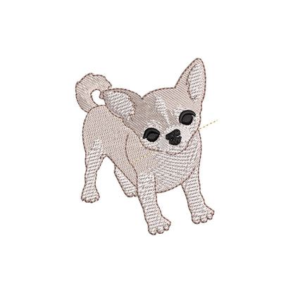 Lovely playing Chihuahua Puppy Dog Mama kitchen dish towel pet animal kids machine embroidery designs ITH