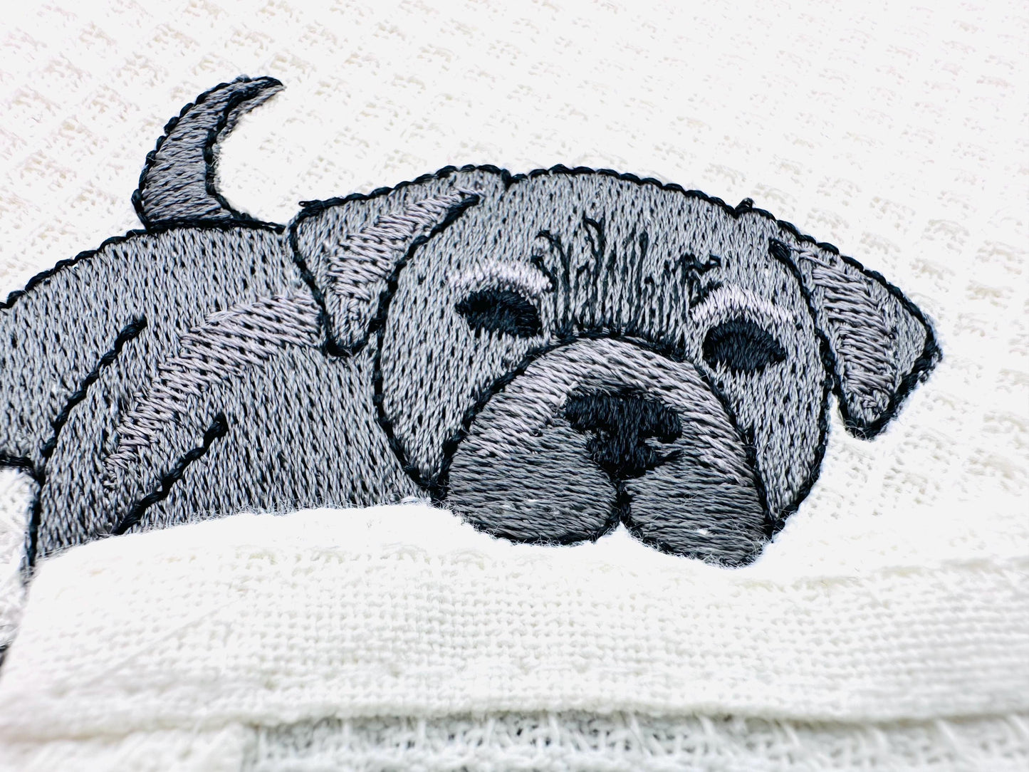 Playing Little Cane Corso Puppy Dog Mama kitchen dish towel animal pet kids machine embroidery designs ITH