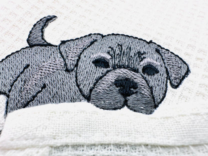Playing Little Cane Corso Puppy Dog Mama kitchen dish towel animal pet kids machine embroidery designs ITH