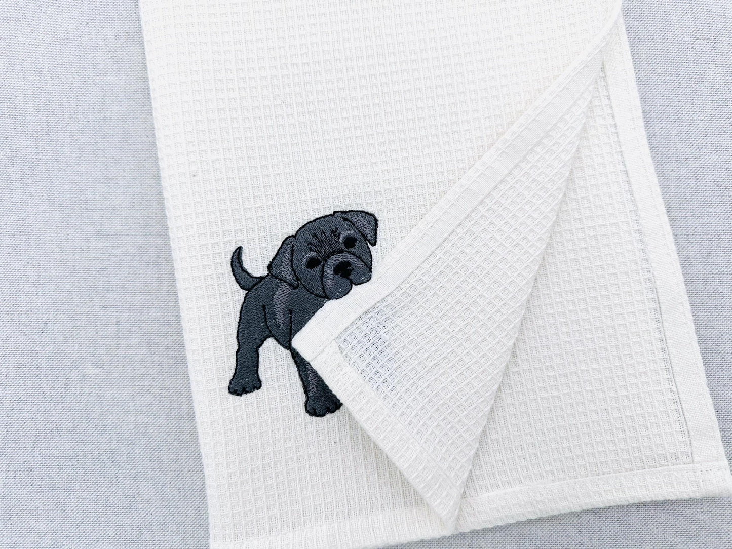 Playing Little Cane Corso Puppy Dog Mama kitchen dish towel animal pet kids machine embroidery designs ITH