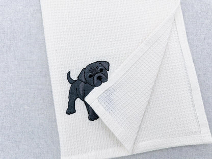 Playing Little Cane Corso Puppy Dog Mama kitchen dish towel animal pet kids machine embroidery designs ITH