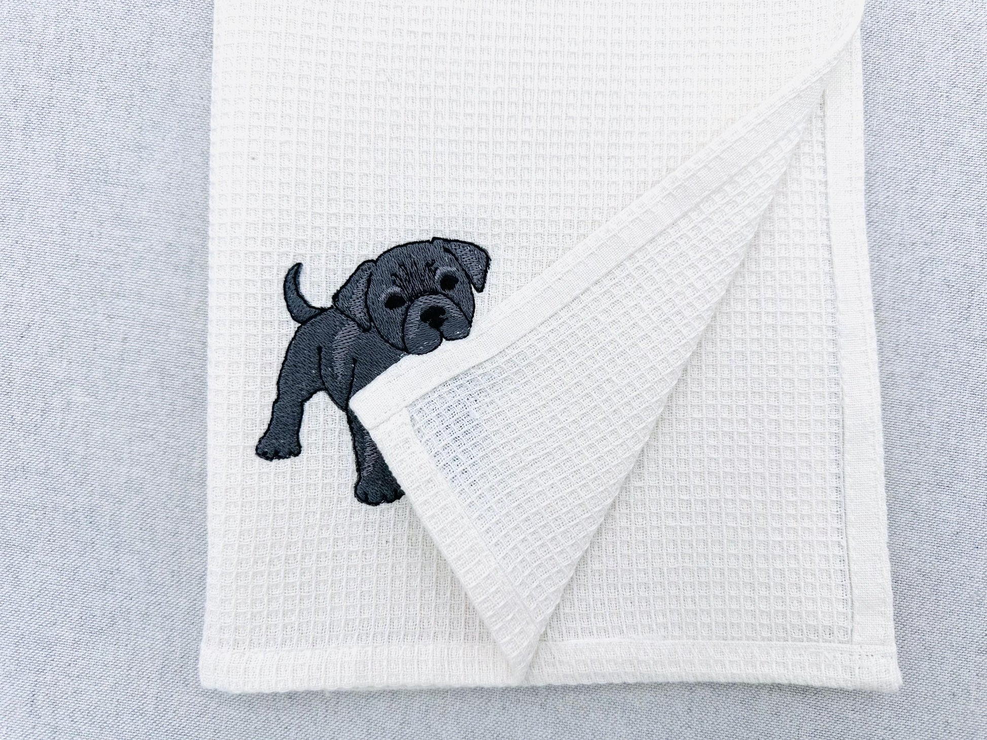 Playing Little Cane Corso Puppy Dog Mama kitchen dish towel animal pet kids machine embroidery designs ITH