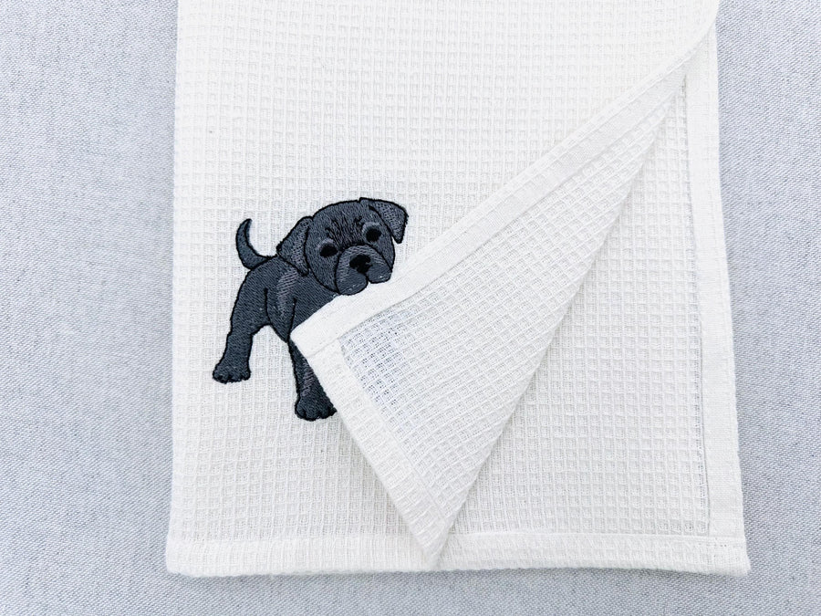 Playing Little Cane Corso Puppy Dog Mama kitchen dish towel animal pet kids machine embroidery designs ITH