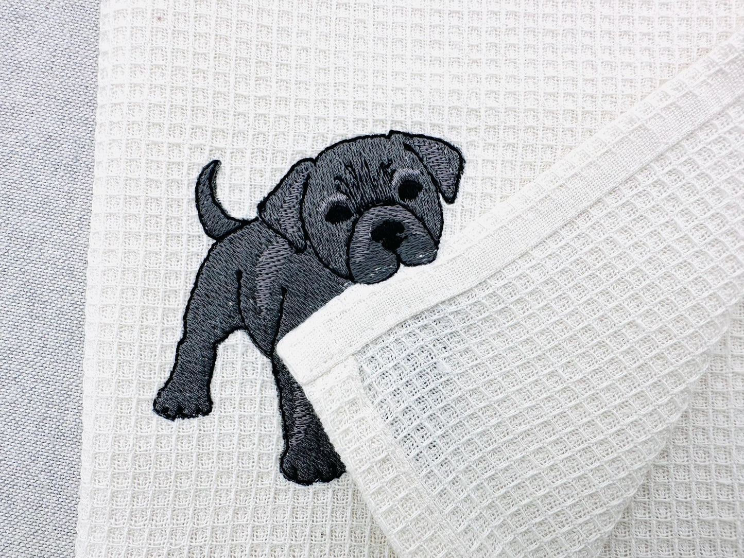 Playing Little Cane Corso Puppy Dog Mama kitchen dish towel animal pet kids machine embroidery designs ITH