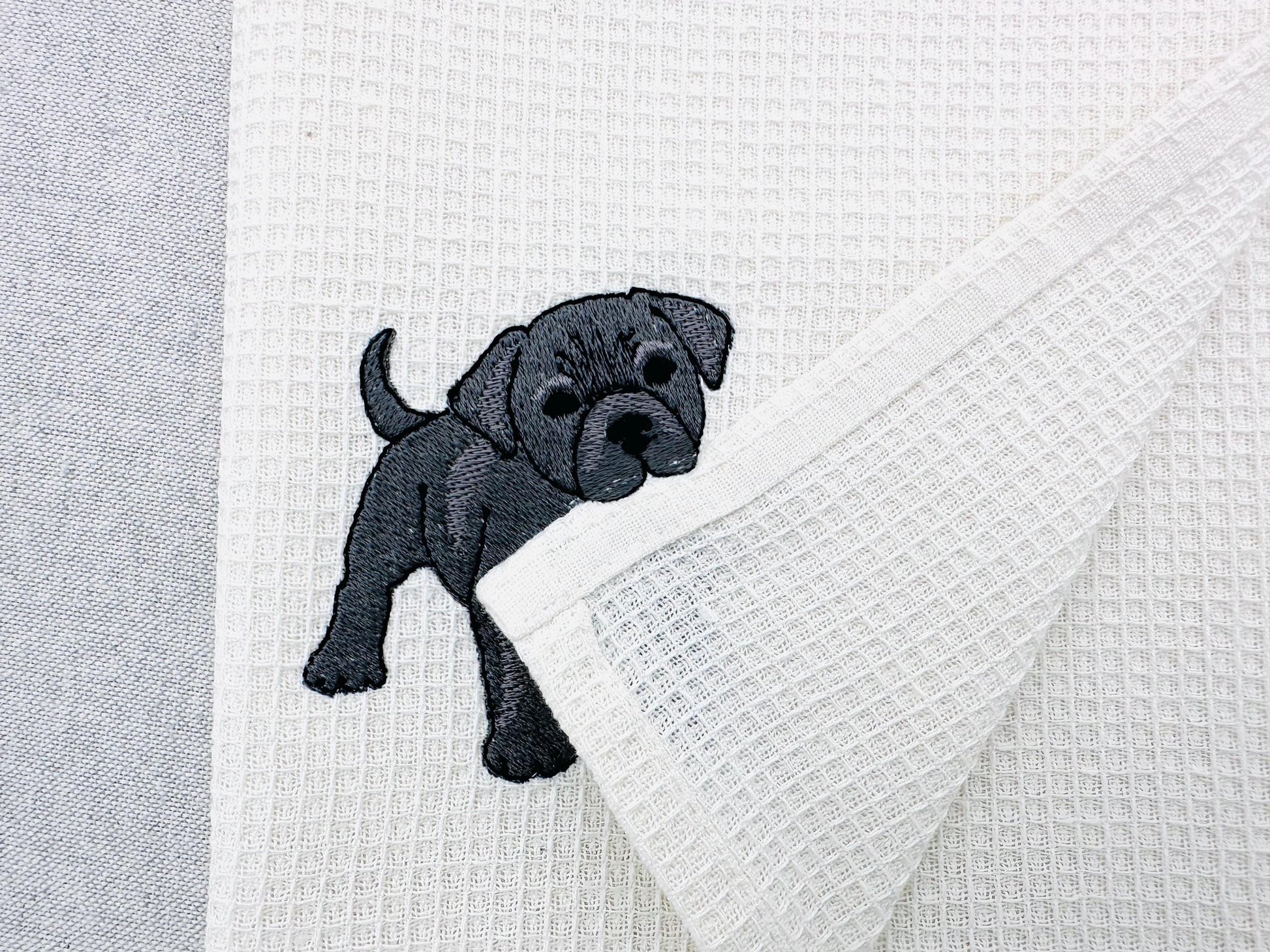 Playing Little Cane Corso Puppy Dog Mama kitchen dish towel animal pet kids machine embroidery designs ITH