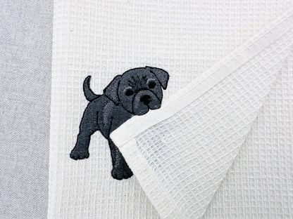 Playing Little Cane Corso Puppy Dog Mama kitchen dish towel animal pet kids machine embroidery designs ITH