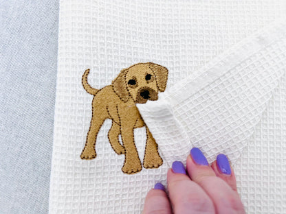 Playing Little Great Dane Puppy Dog Mama kitchen dish towel animal pet kids machine embroidery designs ITH