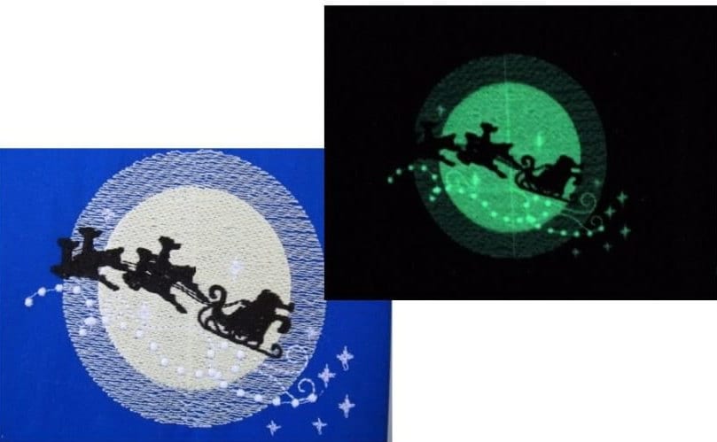 Magic Santa / Glow in the Dark Machine Embroidery | PES DST JEF | Artapli