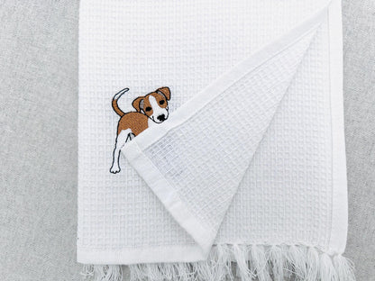 Playing Little Whippet Puppy Dog Mama kitchen dish towel animal pet kids machine embroidery designs ITH