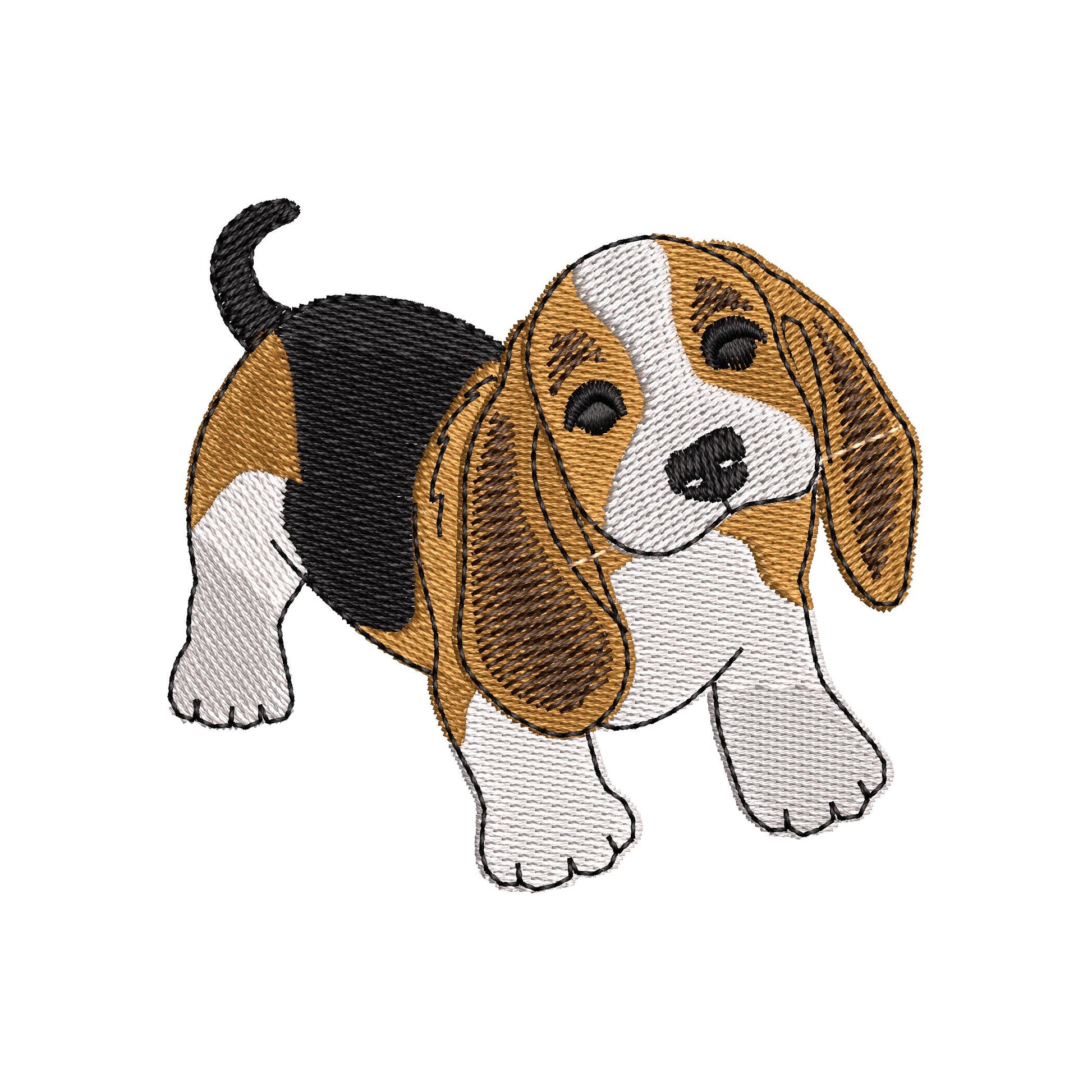 Cute playing Basset Hound Puppy Dog Mama kitchen dish towel pet animal kids machine embroidery designs ITH