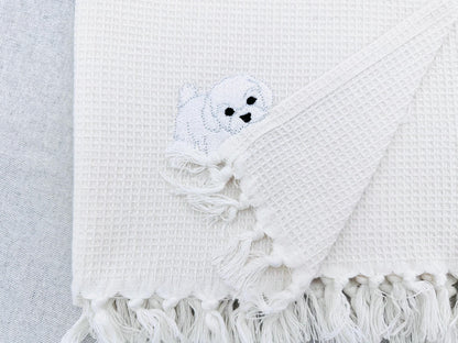 Lovely playing Bichon Frise Puppy Dog Mama kitchen dish towel pet animal kids machine embroidery designs ITH