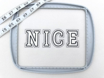 Nice Alpha Sport Font two outlines double outline Alphabet machine embroidery designs satin stitch
