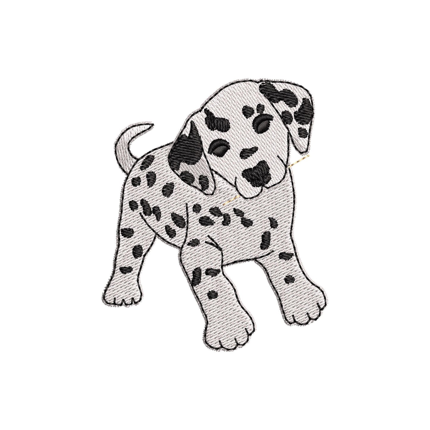 Playing Little Dalmatian Puppy Dog Mama kitchen dish towel pet animal kids machine embroidery designs ITH