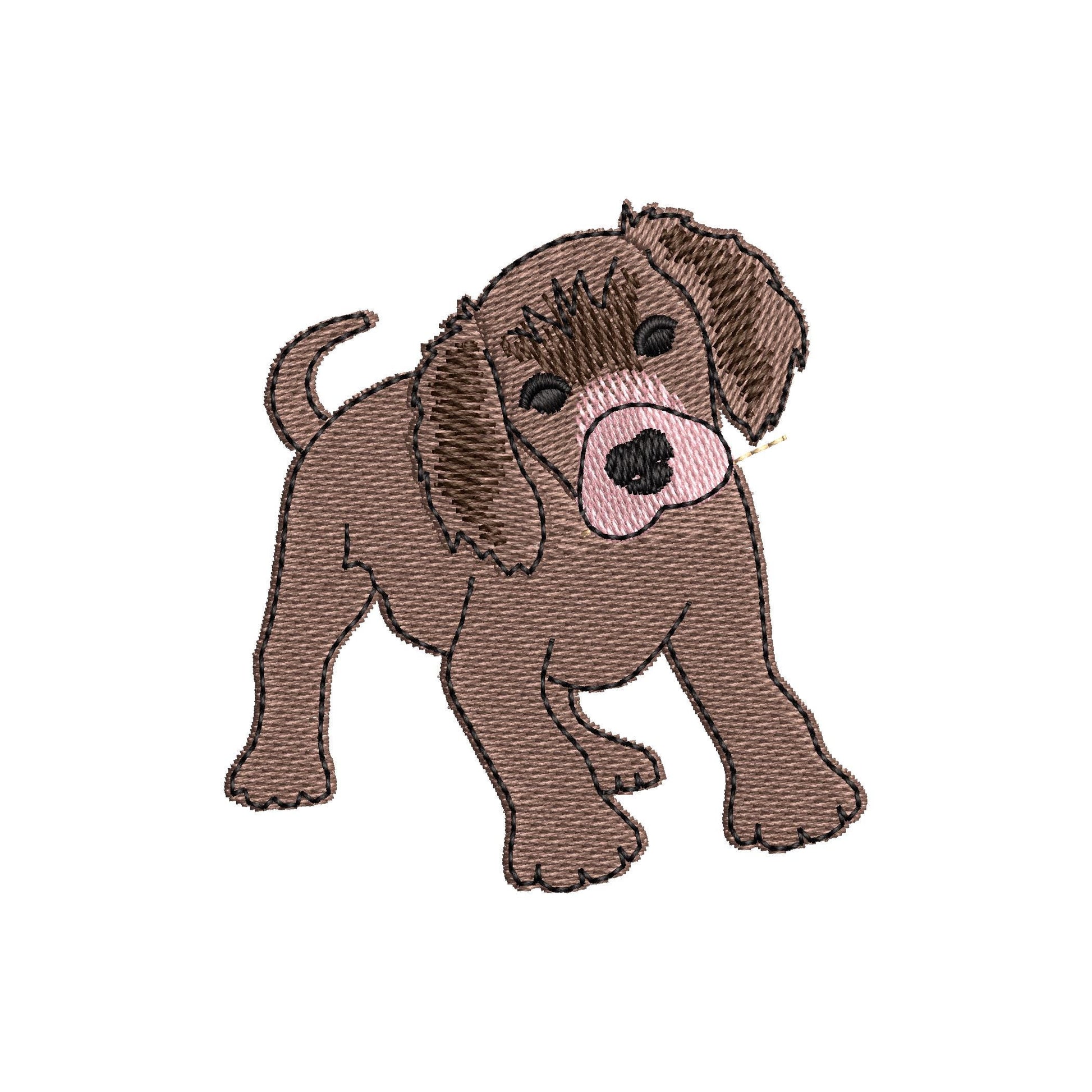 Playing little Setter Puppy Dog Mama kitchen dish towel pet animal kids machine embroidery designs ITH